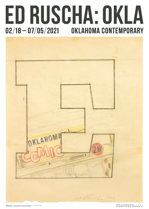 Oklahoma-E Poster: Ed Ruscha
