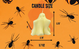 3.75In Cute Ghost Candle, halloween Ghost Scented Candle