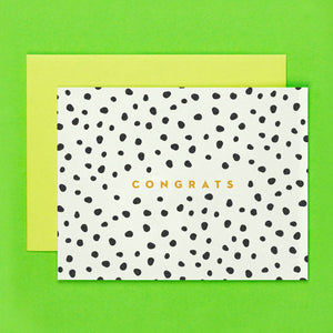 Congrats Spots Letterpress & Foil Card