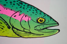 Load image into Gallery viewer, Rainbow Trout Risograph Print