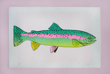 Load image into Gallery viewer, Rainbow Trout Risograph Print